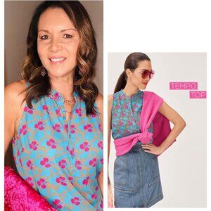 Cabi 6628 Tempo Top Spring 2024 Medium EUC